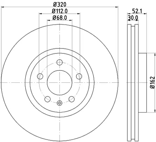 спирачен диск HELLA PAGID 8DD 355 117-191