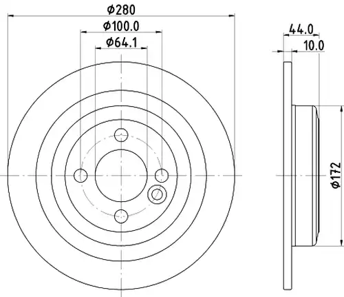 спирачен диск HELLA PAGID 8DD 355 122-971