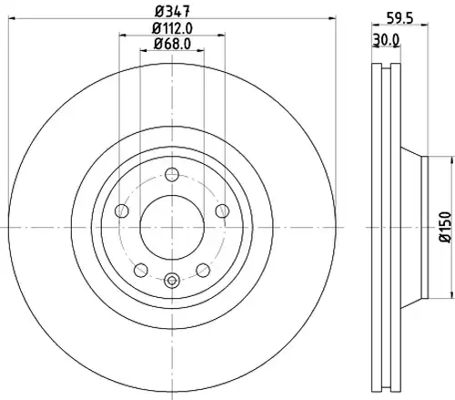 спирачен диск HELLA PAGID 8DD 355 128-311