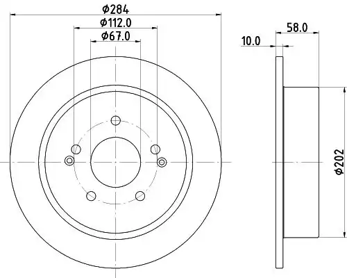 спирачен диск HELLA PAGID 8DD 355 135-251