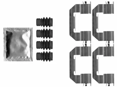 комплект принадлежности, дискови накладки HELLA PAGID 8DZ 355 207-291