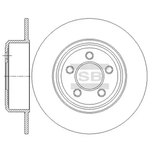 спирачен диск Hi-Q SD5509