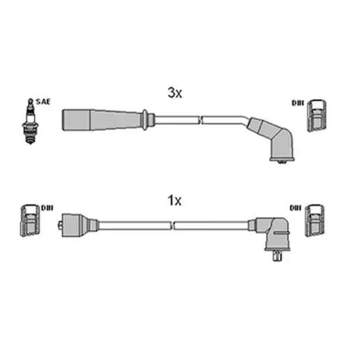 комплект запалителеи кабели HITACHI 134120