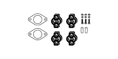 монтажен комплект, изпускателна система HJS 82 42 4165