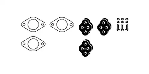 монтажен комплект, изпускателна система HJS 82 44 7487