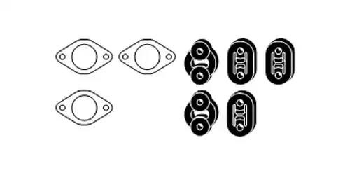 монтажен комплект, изпускателна система HJS 82 49 8372