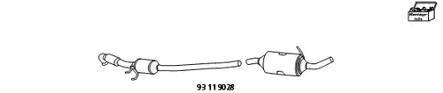 Доп. част, катализатор/филтър за твърди частици (комб. сист) HJS 93 11 9028