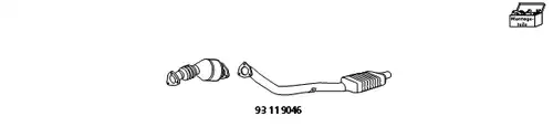 Доп. част, катализатор/филтър за твърди частици (комб. сист) HJS 93 11 9046