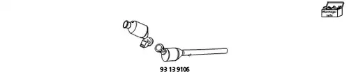 Доп. част, катализатор/филтър за твърди частици (комб. сист) HJS 93 13 9106