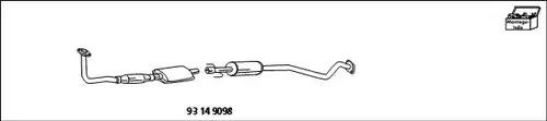 Доп. част, катализатор/филтър за твърди частици (комб. сист) HJS 93 14 9098