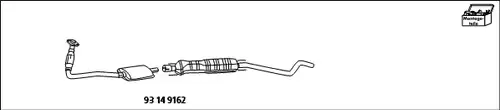 Доп. част, катализатор/филтър за твърди частици (комб. сист) HJS 93 14 9162