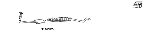 Доп. част, катализатор/филтър за твърди частици (комб. сист) HJS 93 14 9165