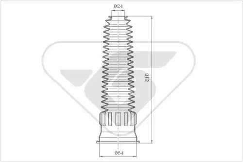 прахозащитен комплект, амортисьор HUTCHINSON KP067