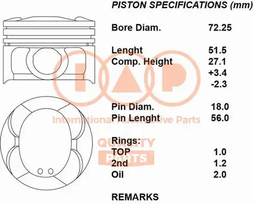 бутало IAP QUALITY PARTS 100-00114