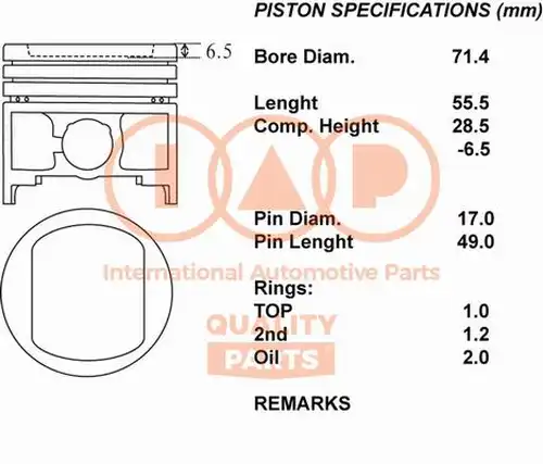 бутало IAP QUALITY PARTS 100-03043