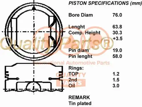 бутало IAP QUALITY PARTS 100-03097