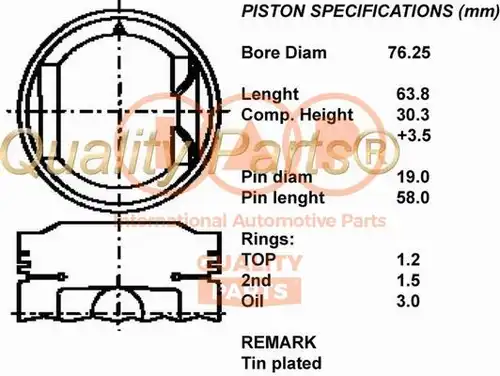 бутало IAP QUALITY PARTS 100-03098