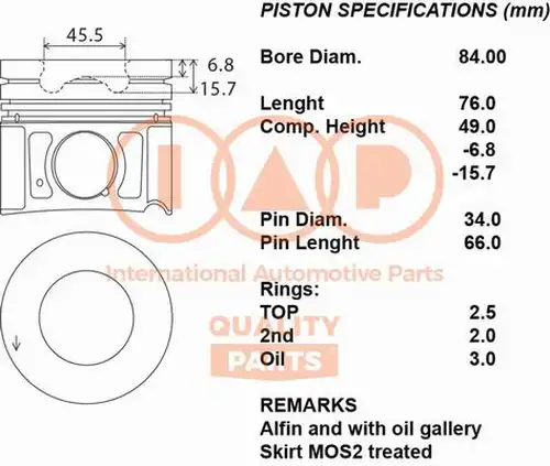 бутало IAP QUALITY PARTS 100-07002