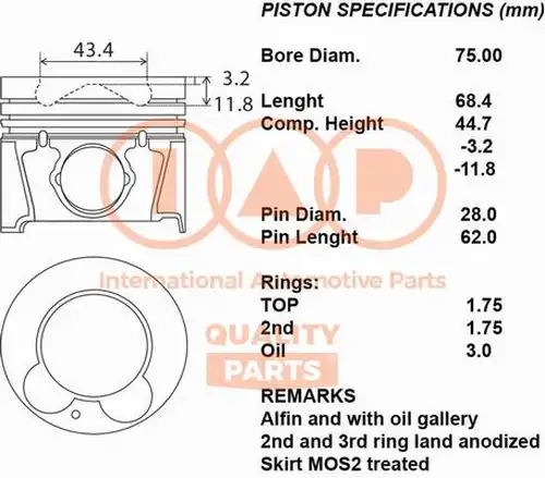 бутало IAP QUALITY PARTS 100-07047