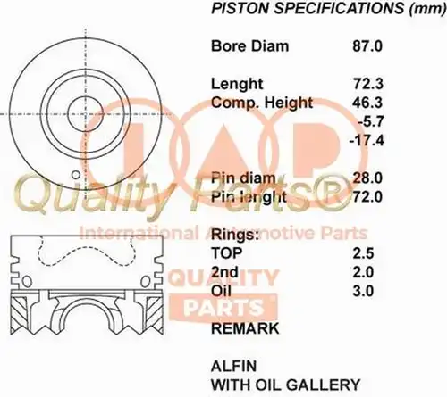 бутало IAP QUALITY PARTS 100-07088