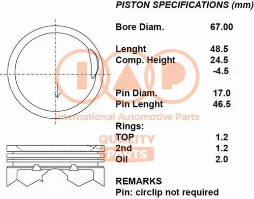 бутало IAP QUALITY PARTS 100-07094