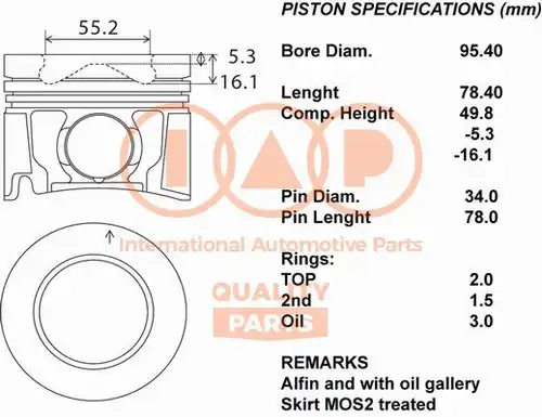 бутало IAP QUALITY PARTS 100-09098