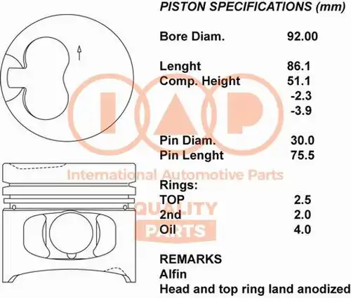 бутало IAP QUALITY PARTS 100-10043