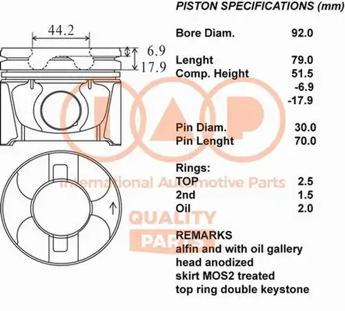 бутало IAP QUALITY PARTS 100-10054