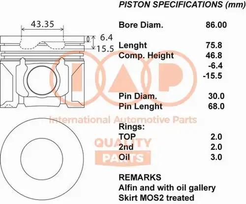 бутало IAP QUALITY PARTS 100-11050