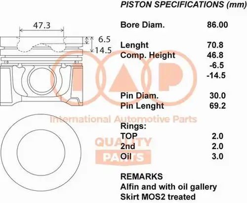 бутало IAP QUALITY PARTS 100-11052