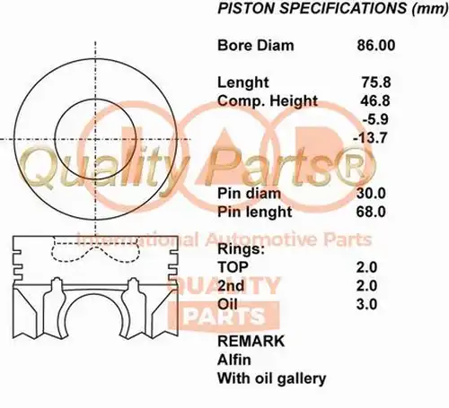 бутало IAP QUALITY PARTS 100-11058