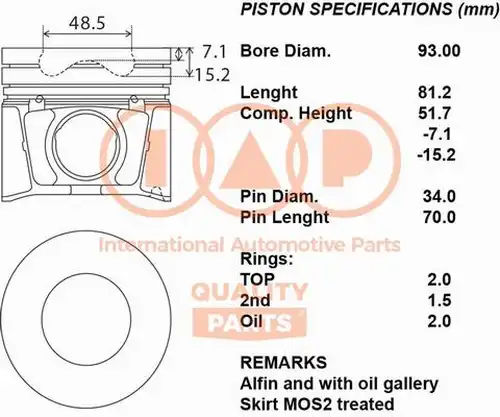 бутало IAP QUALITY PARTS 100-11070