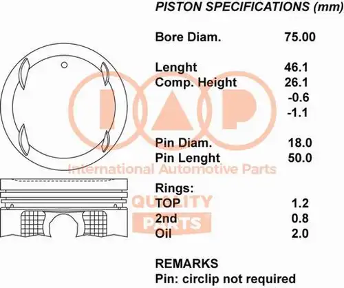 бутало IAP QUALITY PARTS 100-12092