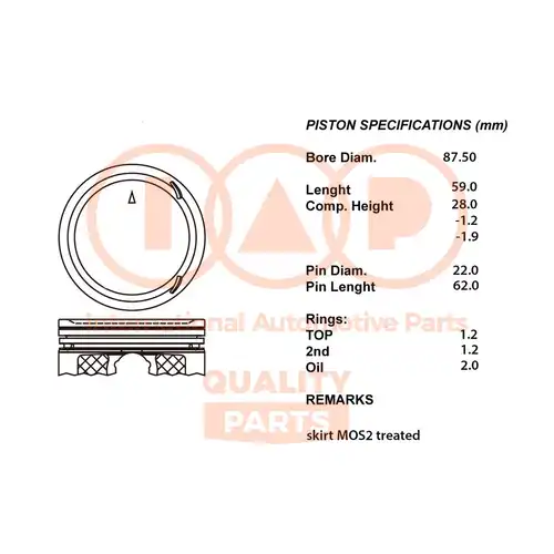 бутало IAP QUALITY PARTS 100-12111