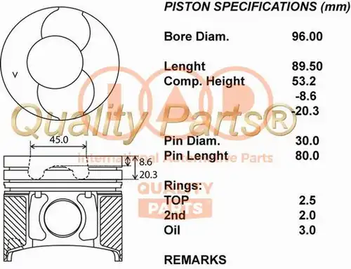 бутало IAP QUALITY PARTS 100-13063