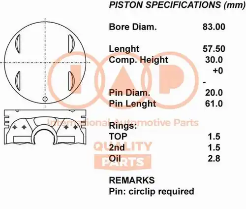 бутало IAP QUALITY PARTS 100-13076