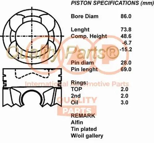 бутало IAP QUALITY PARTS 100-13088