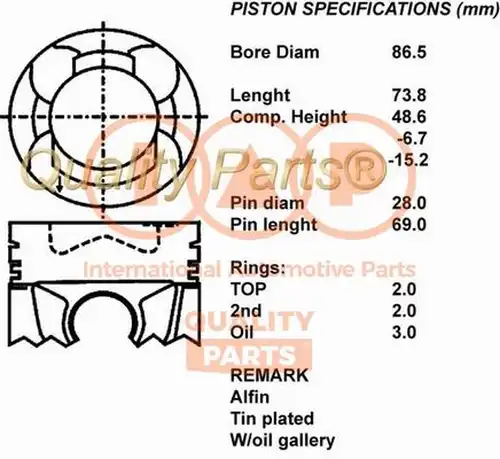 бутало IAP QUALITY PARTS 100-13089