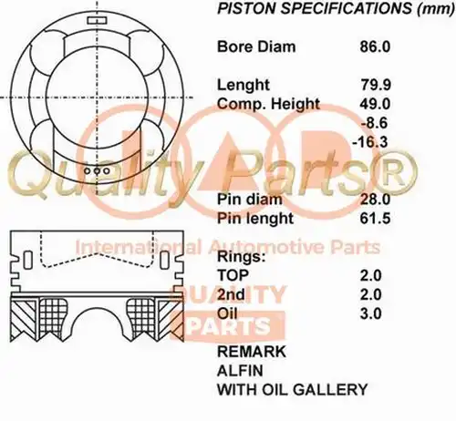 бутало IAP QUALITY PARTS 100-13102