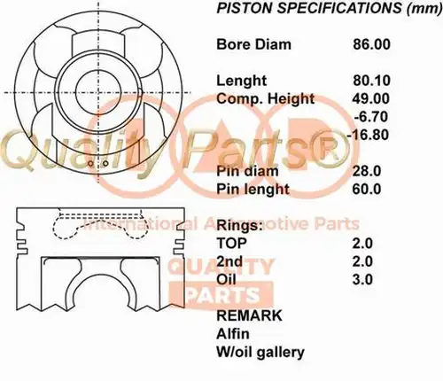 бутало IAP QUALITY PARTS 100-13104