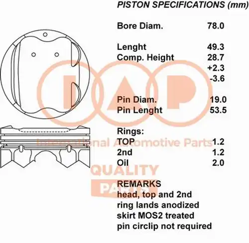 бутало IAP QUALITY PARTS 100-13112