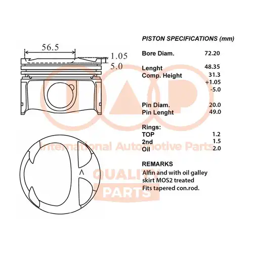 бутало IAP QUALITY PARTS 100-13116