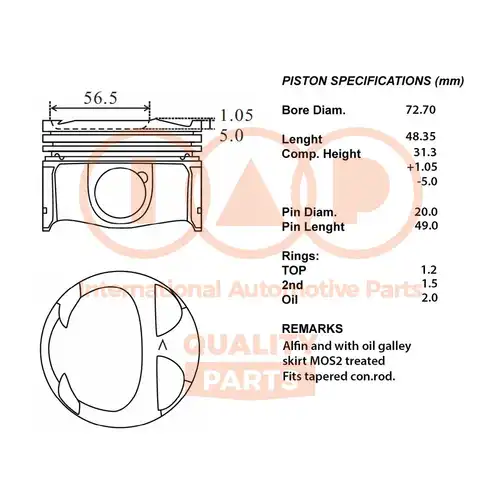 бутало IAP QUALITY PARTS 100-13117