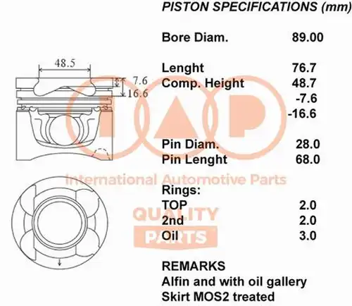 бутало IAP QUALITY PARTS 100-13154