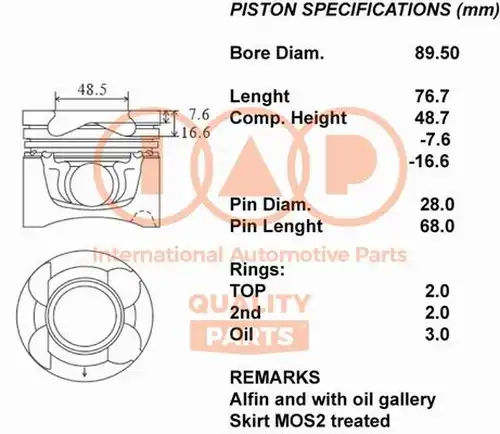 бутало IAP QUALITY PARTS 100-13155