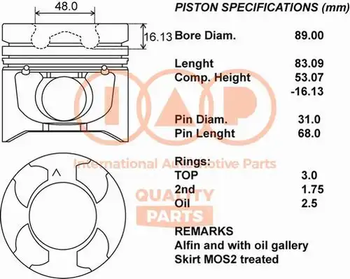 бутало IAP QUALITY PARTS 100-13176