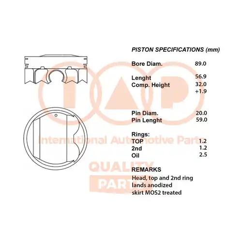 бутало IAP QUALITY PARTS 100-13186