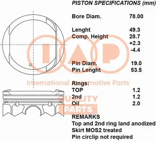 бутало IAP QUALITY PARTS 100-13188