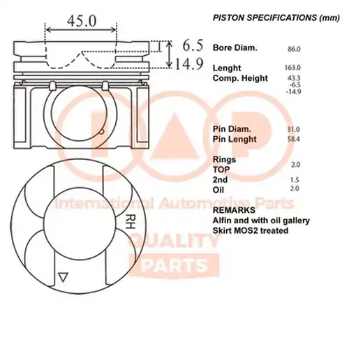 бутало IAP QUALITY PARTS 100-15032