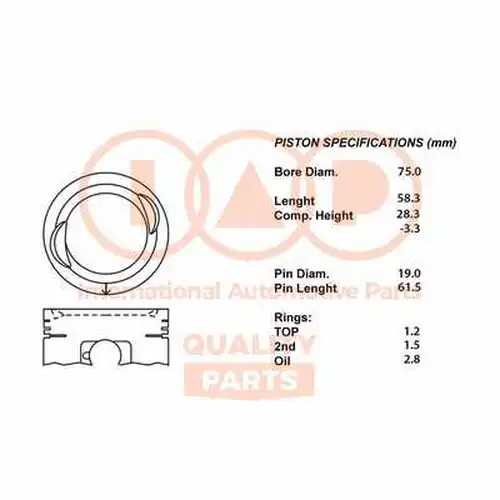 бутало IAP QUALITY PARTS 100-16050